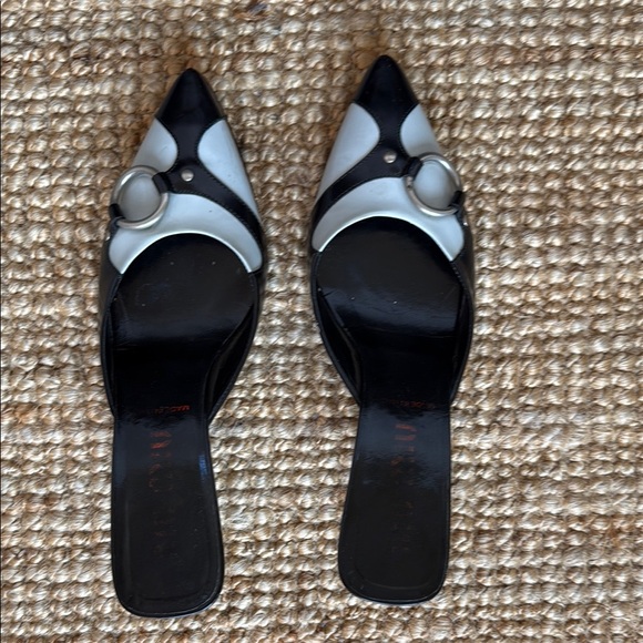 Vintage Miu Miu mid 90’s black with light blue mules - Picture 2 of 6